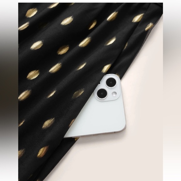 BloomChic Size M Glitter Polka Dot Pocket Patchwork Tank Dress us size 10 - Picture 5 of 6